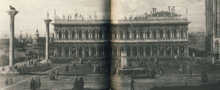 Venise, la Piazzetta, la bibliothèque Marciana - Bernardo Belloto venise_piazzetta_belloto
